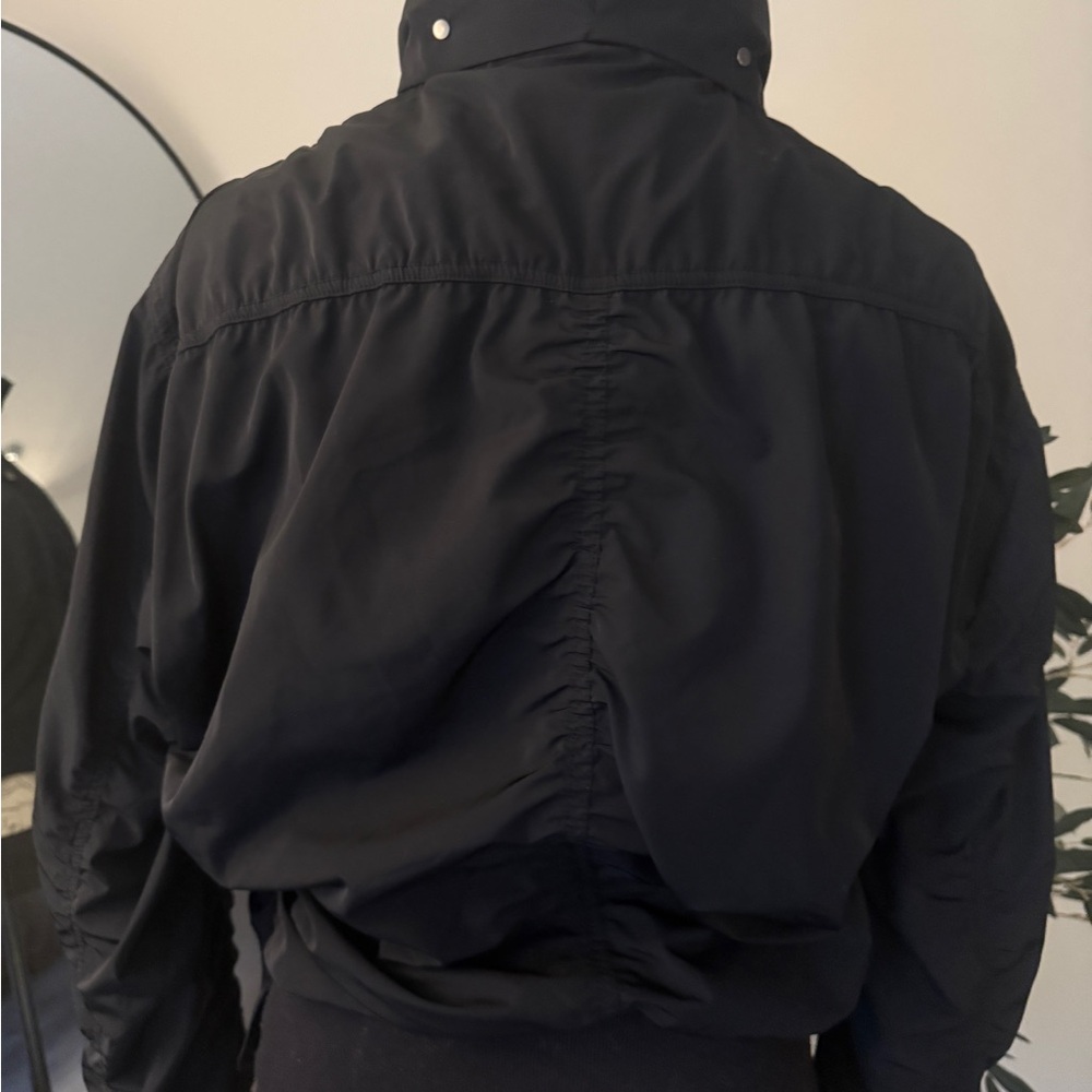 Athleta Sleek Black Bomber Jacket size medium Tall - Picture 5 of 6